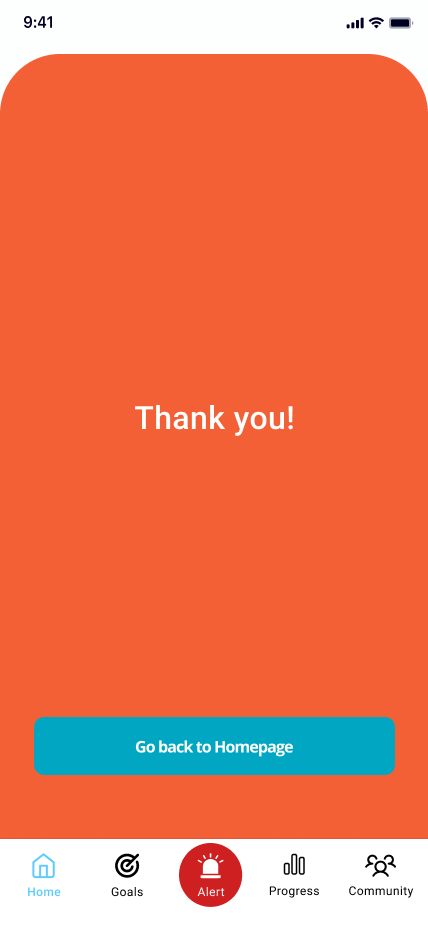 Point Team thank you confirmation screen