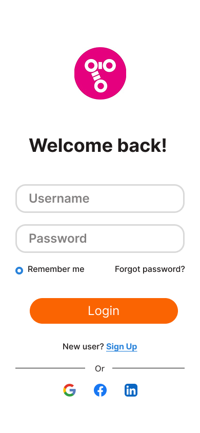 Probot app login screen
